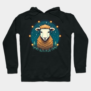 Sheep in Ornament, Love Farm Animals Hoodie